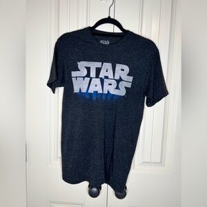 Star Wars Unisex Logo Lightspeed Black & White T Shirt Crew Neckline Size S
